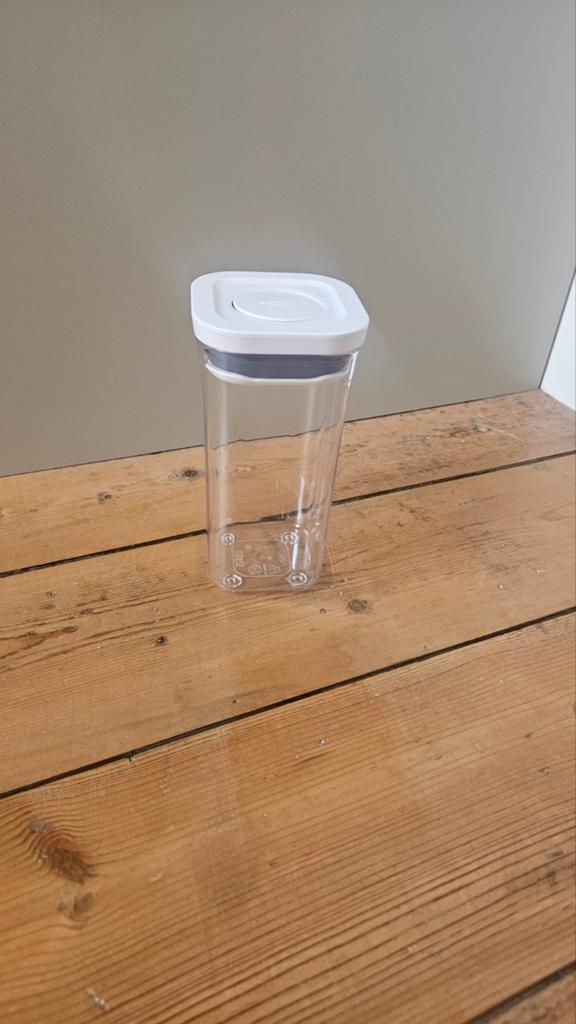 OXO POP Container 2.0 klein vierkant mini 0,5 liter, Gebruikt, Kunststof, Ophalen of Verzenden, Voorraadpot