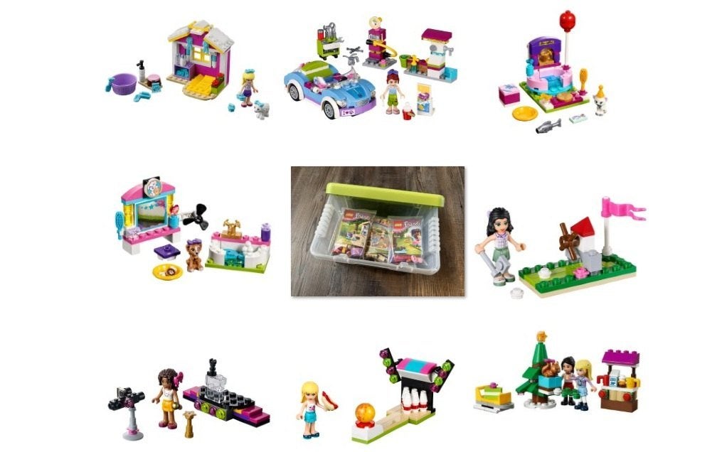 Lego Friends 8 complete sets + extra (610 parts + 8fig) zgan, Lego, Friends, Ophalen of Verzenden, Zo goed als nieuw