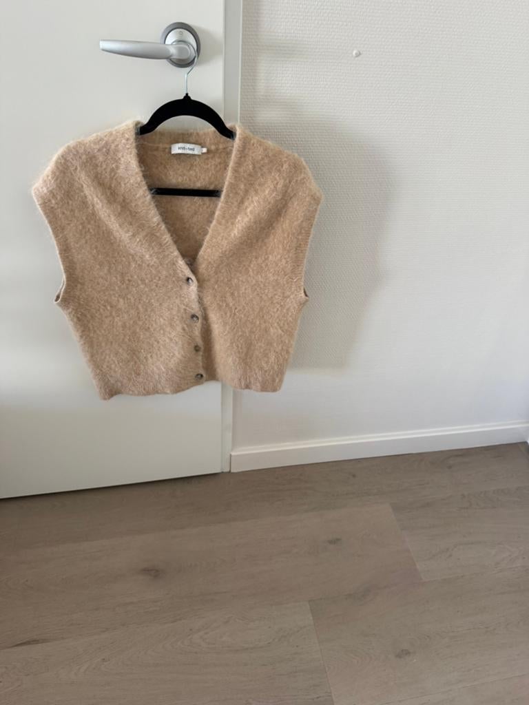 Knit ted gilet, Ophalen of Verzenden, Zo goed als nieuw, Maat 42/44 (L), Beige