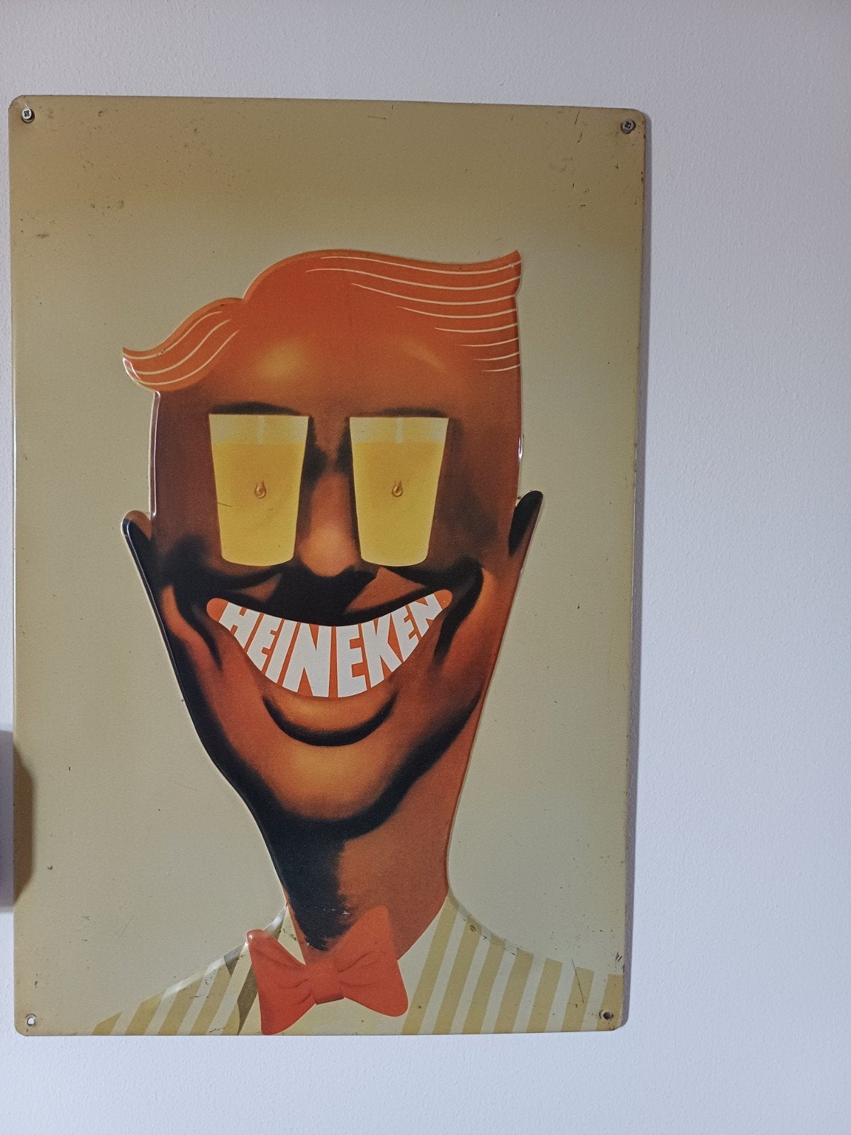 Vintage Heineken Reclamebord - Uniek Design, Ophalen
