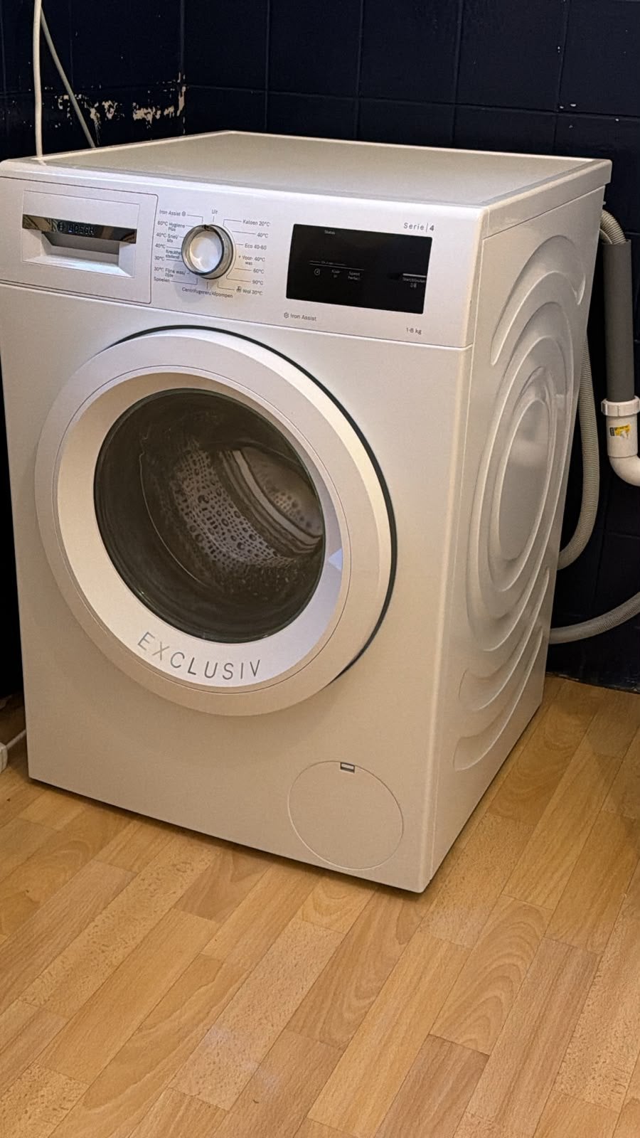 Wasmachine bosch exclusiv, Ophalen, Zo goed als nieuw, 1200 tot 1600 toeren, 85 tot 90 cm