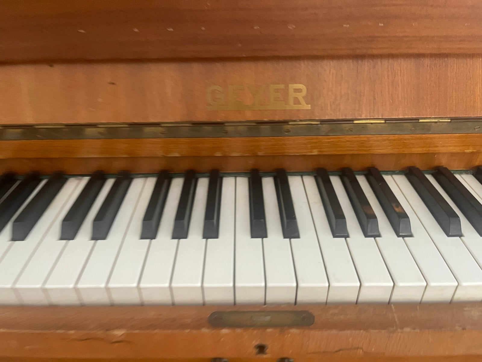 Geyer Piano. Mooie, fijne piano, Ophalen, Gebruikt, Bruin, Piano