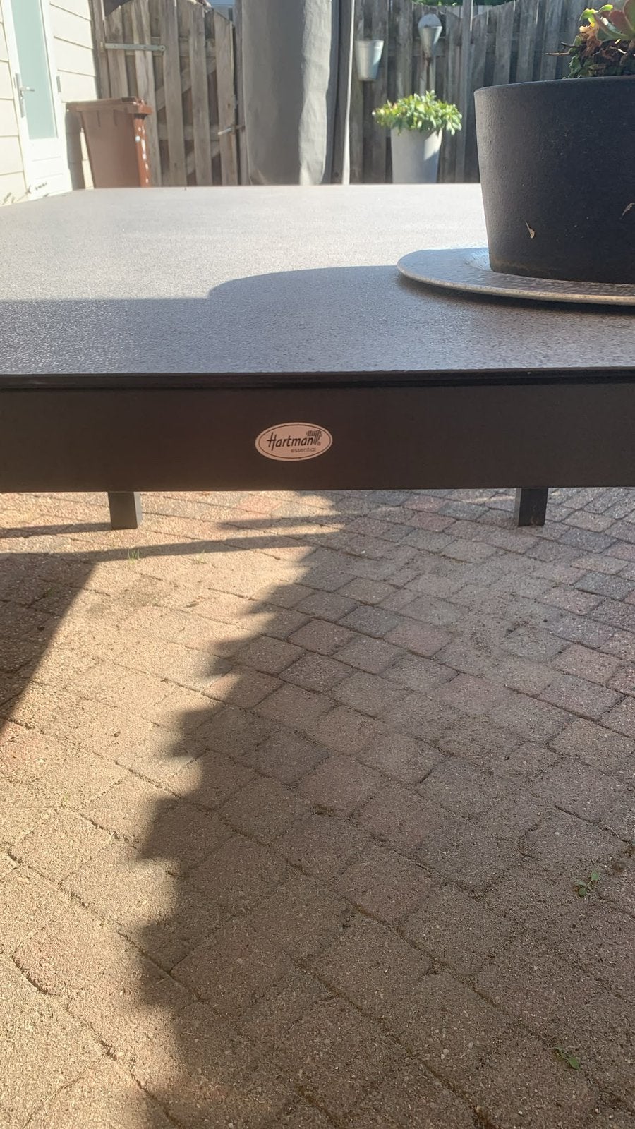 Hartman tuintafel 160x100 - GRATIS, Tuin en Terras, Ophalen, Gebruikt, Rechthoekig, Aluminium