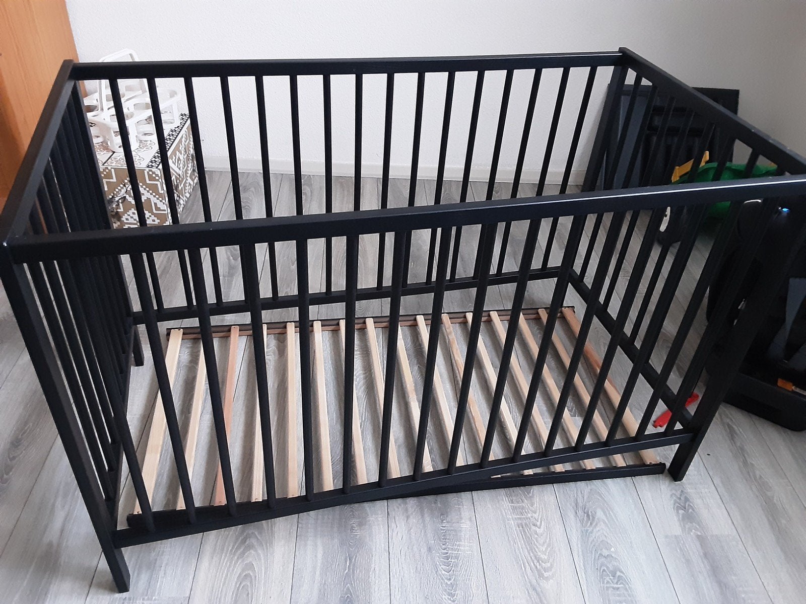 IKEA babybedje (mist schroeven), Ophalen, Gebruikt, 70 tot 85 cm, 140 tot 160 cm