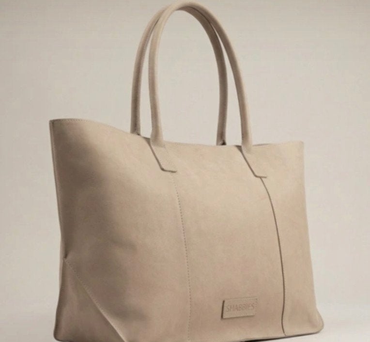Nieuwe Shabbies Leren Shopper - Taupe, Ophalen of Verzenden