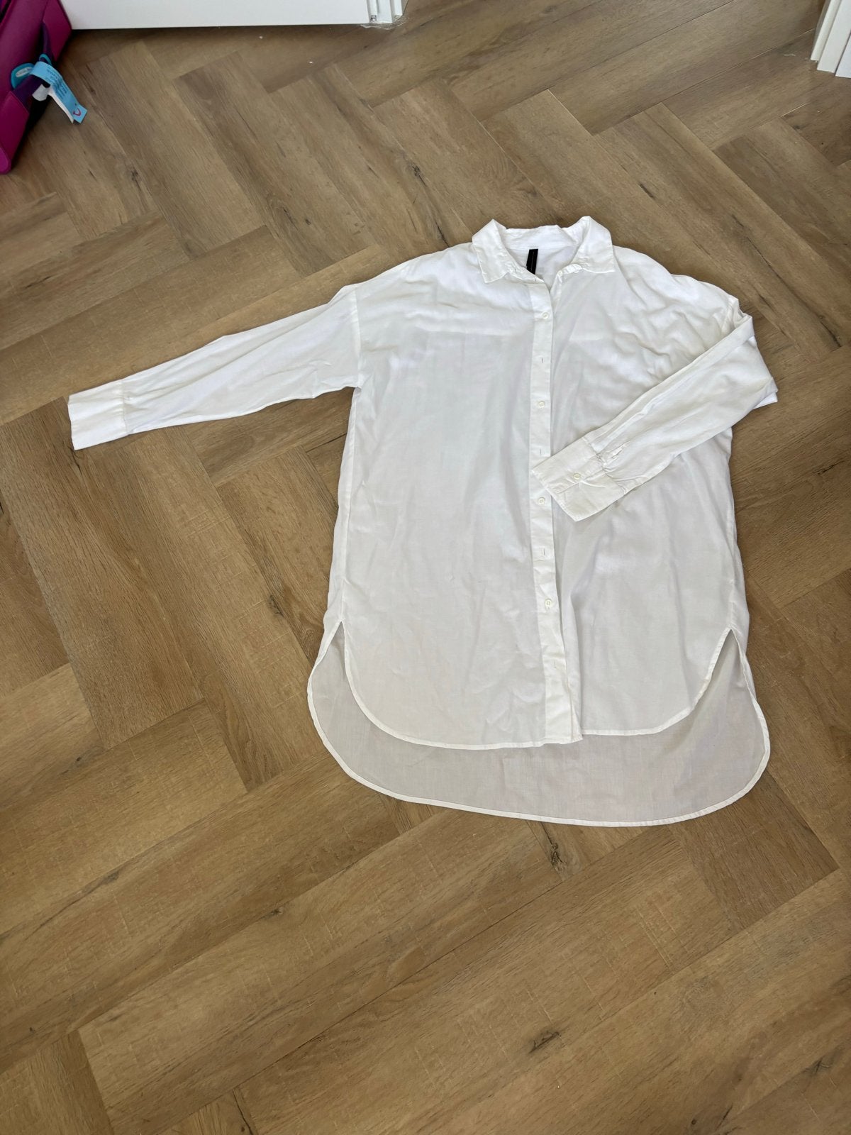 10DAYS Amsterdam lange witte blouse maat 1, Verzenden, Zo goed als nieuw, Maat 38/40 (M), Wit