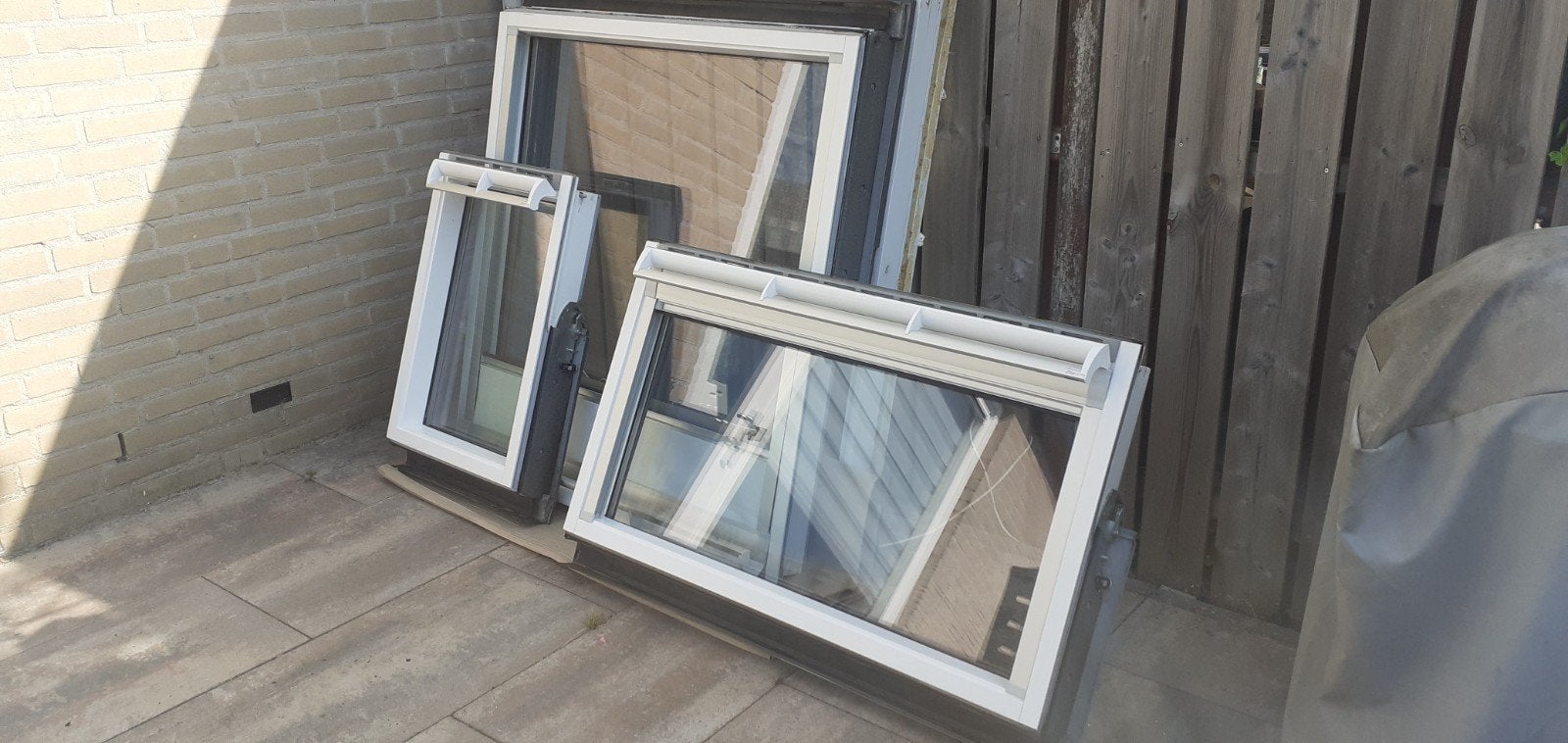 velux dakramen set van 3, Doe-het-zelf en Verbouw, Kozijnen en Schuifpuien, Raamkozijn, 75 tot 150 cm, Hout, Ophalen