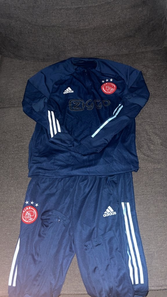 Origineel Ajax adidas trainingspak 2020/21 – donkerblauw, Ophalen, Maat 52/54 (L), Blauw, Zo goed als nieuw