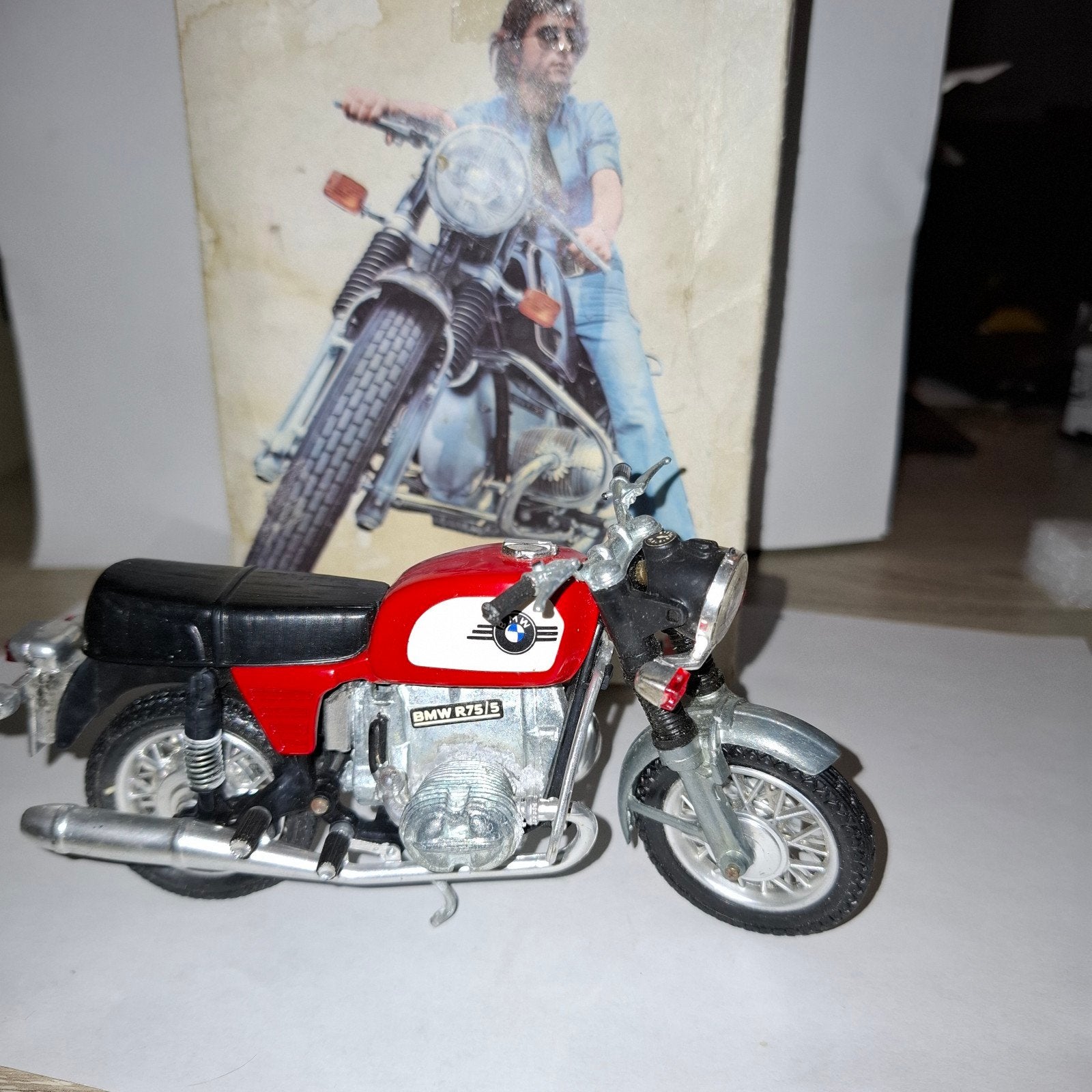 Polistil BMW R75/5 Schaalmodel Motorfiets - Vintage, Ophalen of Verzenden, Gebruikt, Overige typen