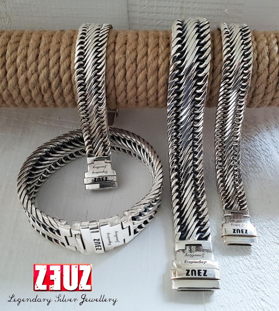 AANBIEDING: Z3UZ Nemesis zilveren armbanden 40-50 % korting!, Ophalen of Verzenden, Nieuw, Zilver, Zilver