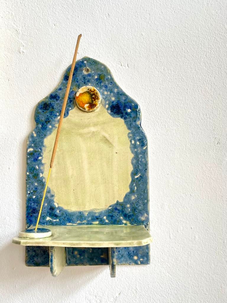 Wand altaartje wierook houder keramiek, Ophalen of Verzenden, Nieuw