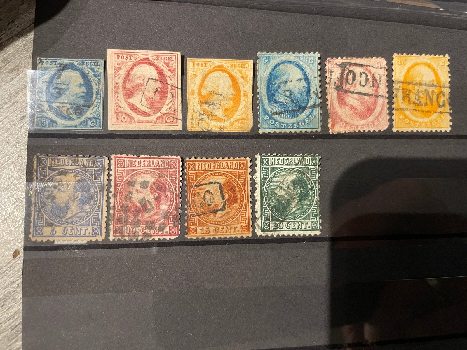 NVPH 1 t/m 10, eerste 3 emissies., Ophalen of Verzenden, T/m 1940, Gestempeld