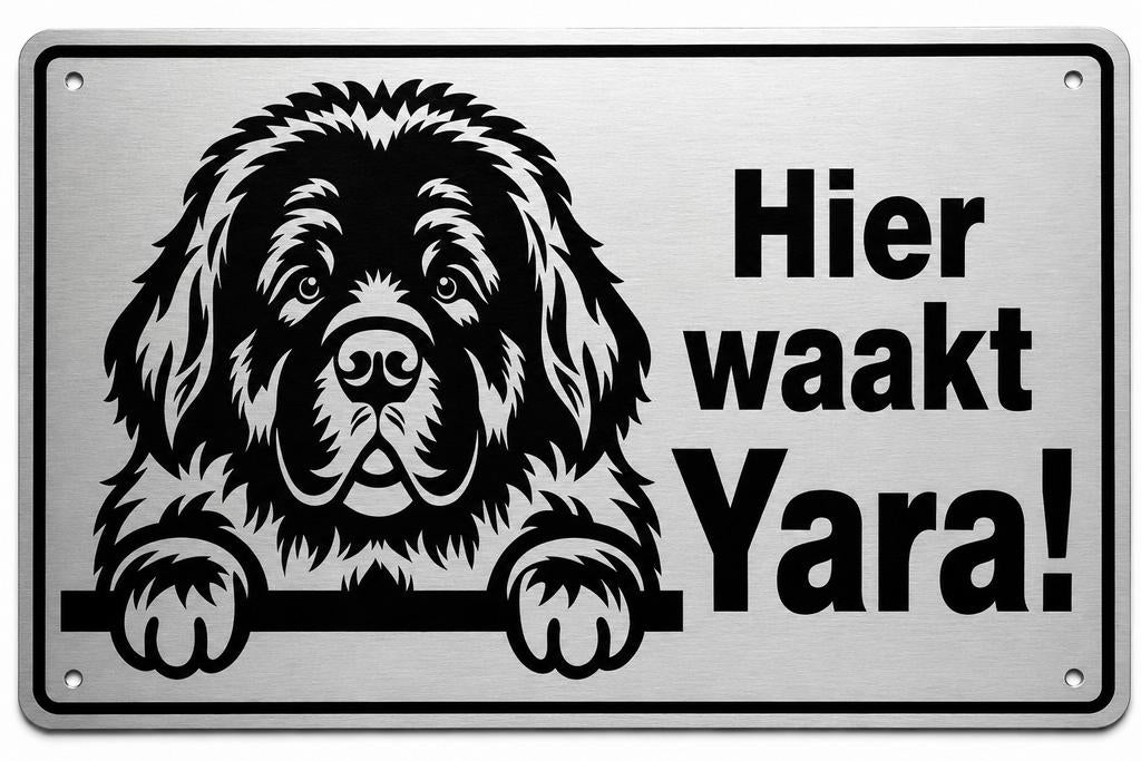 Waakbord hond hier waak ik naambord, Ophalen of Verzenden, Nieuw