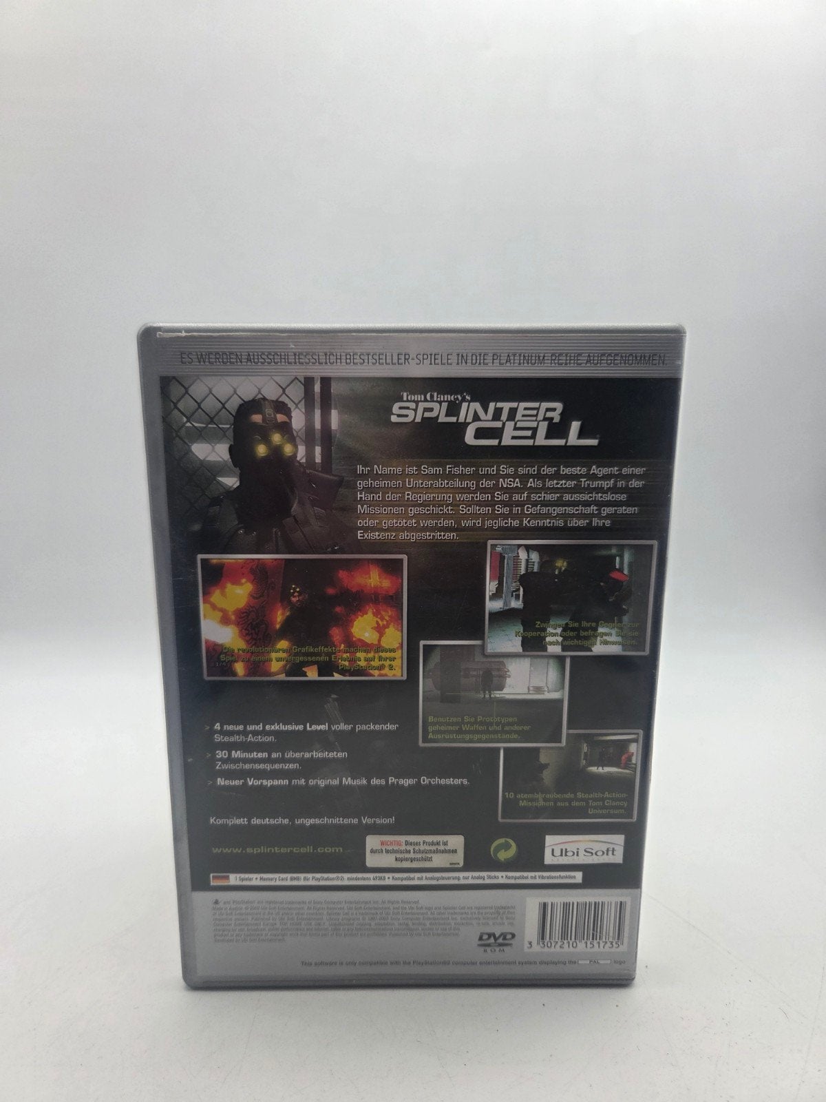 Tom Clancy's Splinter Cell Platinum PS2, Gebruikt, 1 speler, Vanaf 16 jaar, Support@ubisoft.com