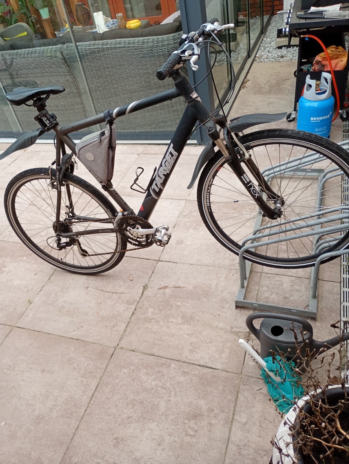 Target Hybride Fiets - Gebruikt, Goede Staat, Gebruikt, Velgrem, Versnellingen, 61 tot 65 cm