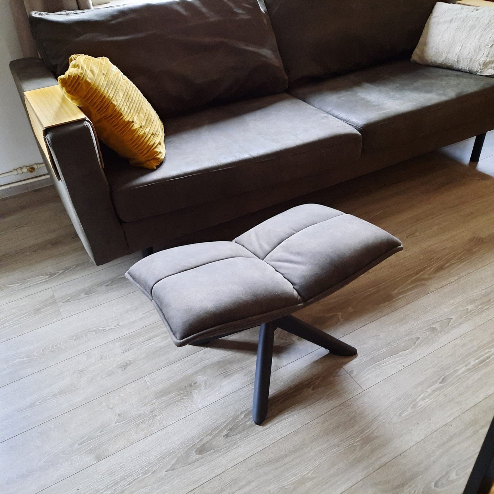 Complete Woonkamerset: Bank, Eettafel, Salontafel, Stoelen, Huis en Inrichting, Tafels | Eettafels, Gebruikt, 100 tot 150 cm, Industrieel, Modern