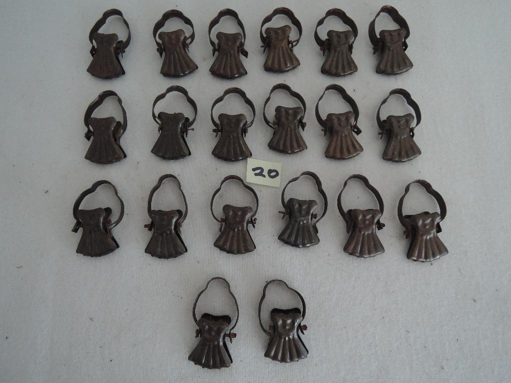 20 oude gordijnklemmetjes, Ophalen of Verzenden