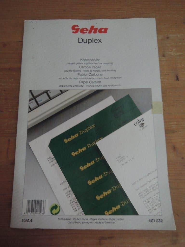 Geha map met 11 vellen carbonpapier, Ophalen of Verzenden