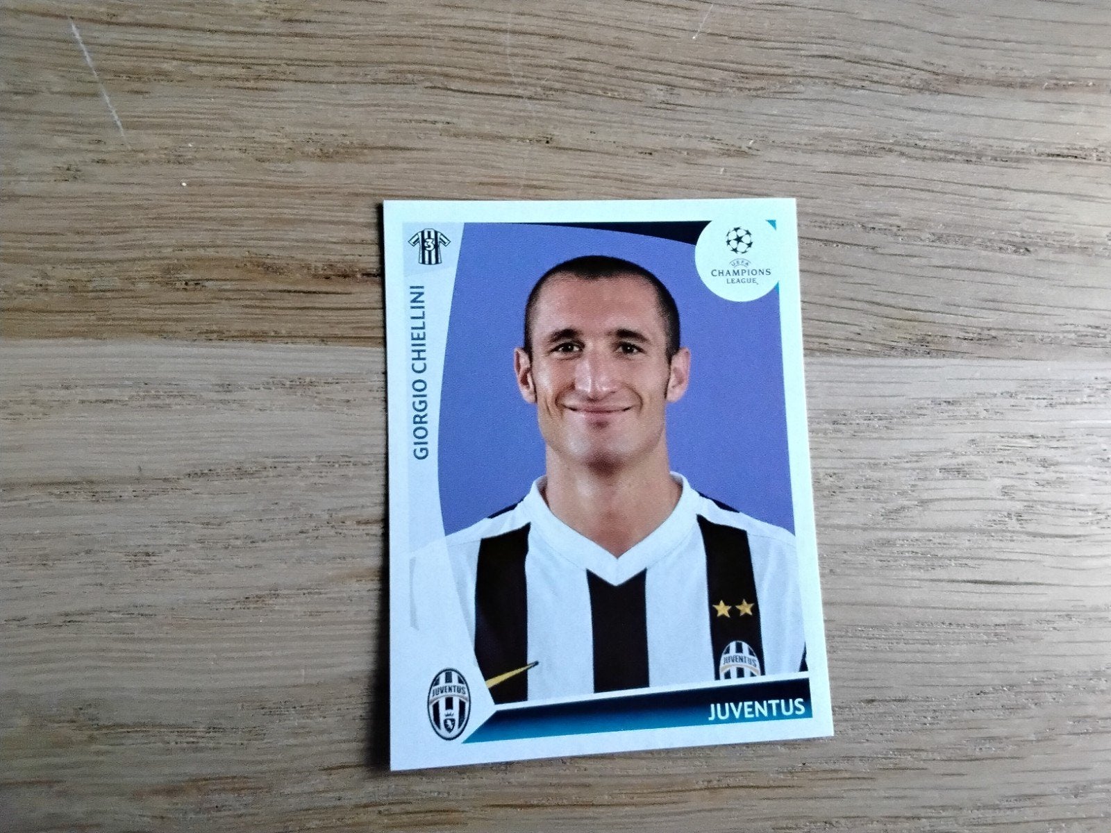 Panini Sticker Chiellini Champions League 2009/2010, Ophalen of Verzenden, Zo goed als nieuw, Poster, Plaatje of Sticker