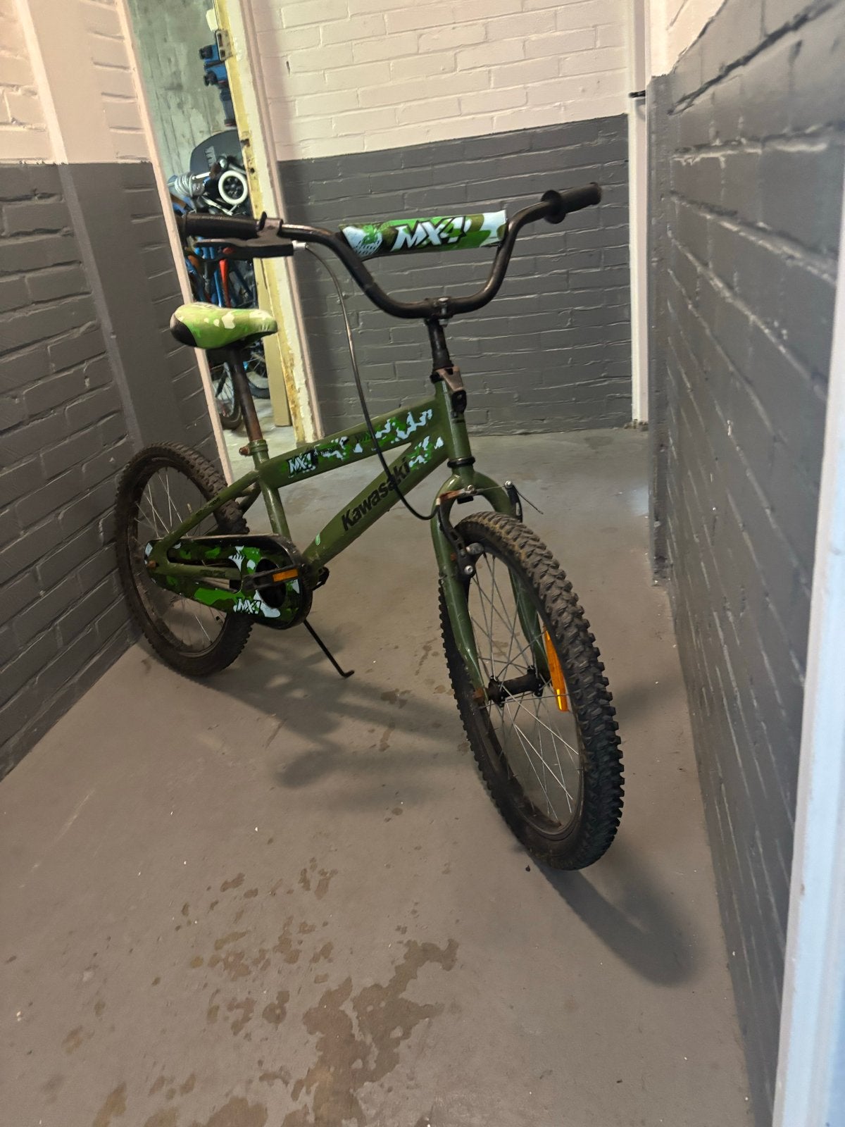 Kawasaki BMX Fiets - Groen, 20 inch, Gebruikt, Staal, Velgrem, 20 tot 24 inch