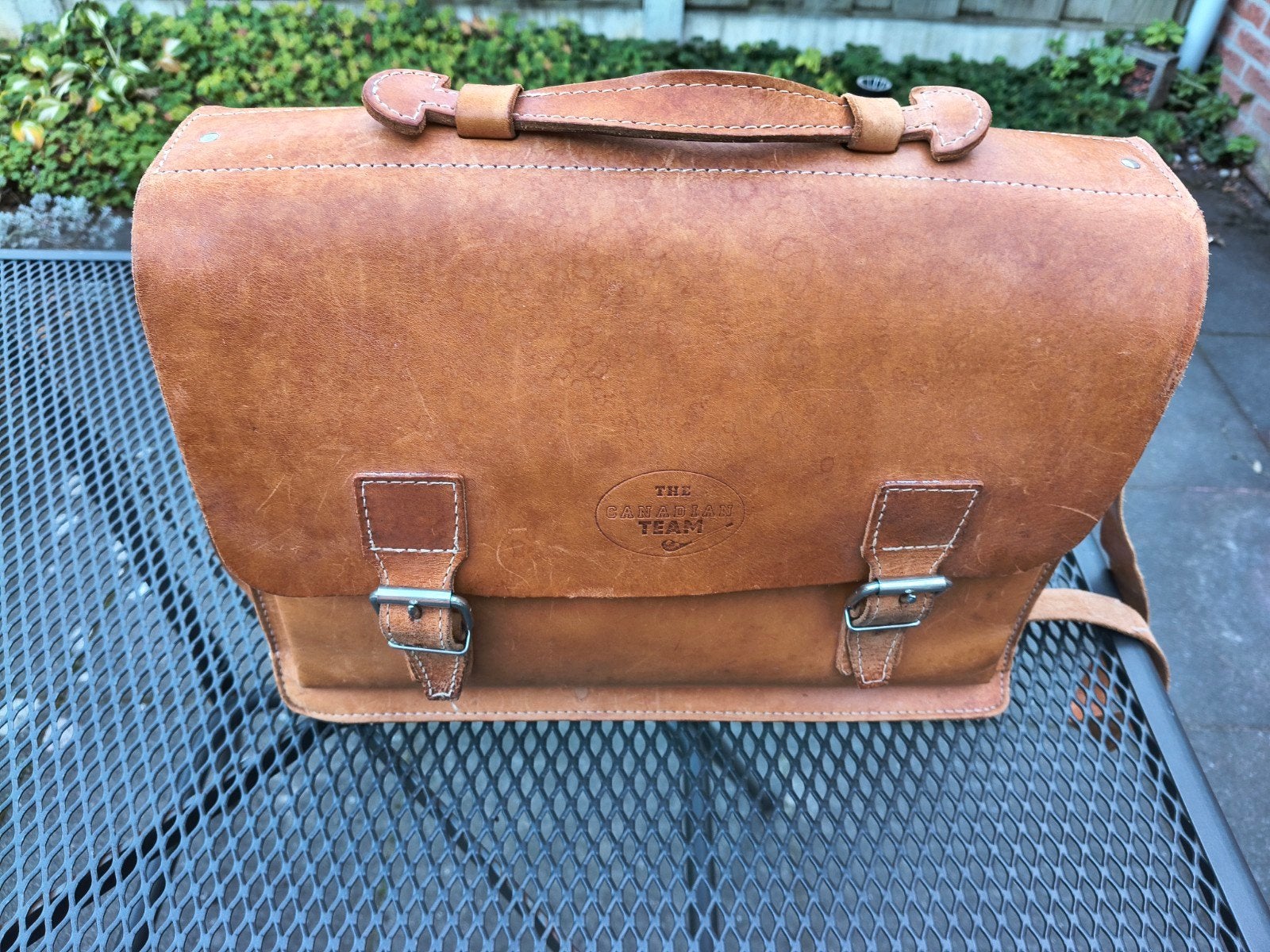 Leren schooltas / ruitertassen, Overige merken, Gebruikt, Bruin, Ophalen of Verzenden