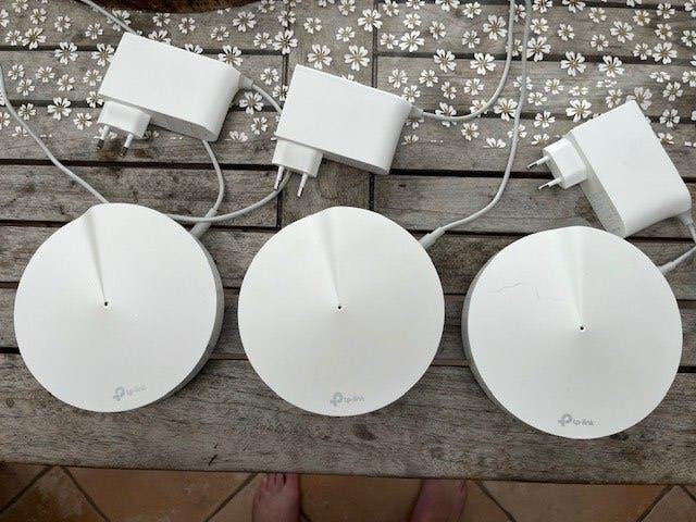 Tp-Link Deco M9 Plus 2.0 set van 3, Computers en Software, WiFi-versterkers, Ophalen, Zo goed als nieuw, TP-Link Deco