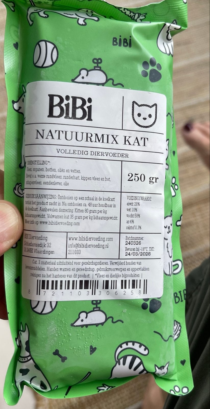 Bevroren Bibi Natuurmix kat  9x250gr, Ophalen, Kat