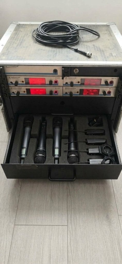 Microphone Sennheiser E965 / ew 500 G3 / splitter ASA 1, Ophalen, Zo goed als nieuw, Overige typen