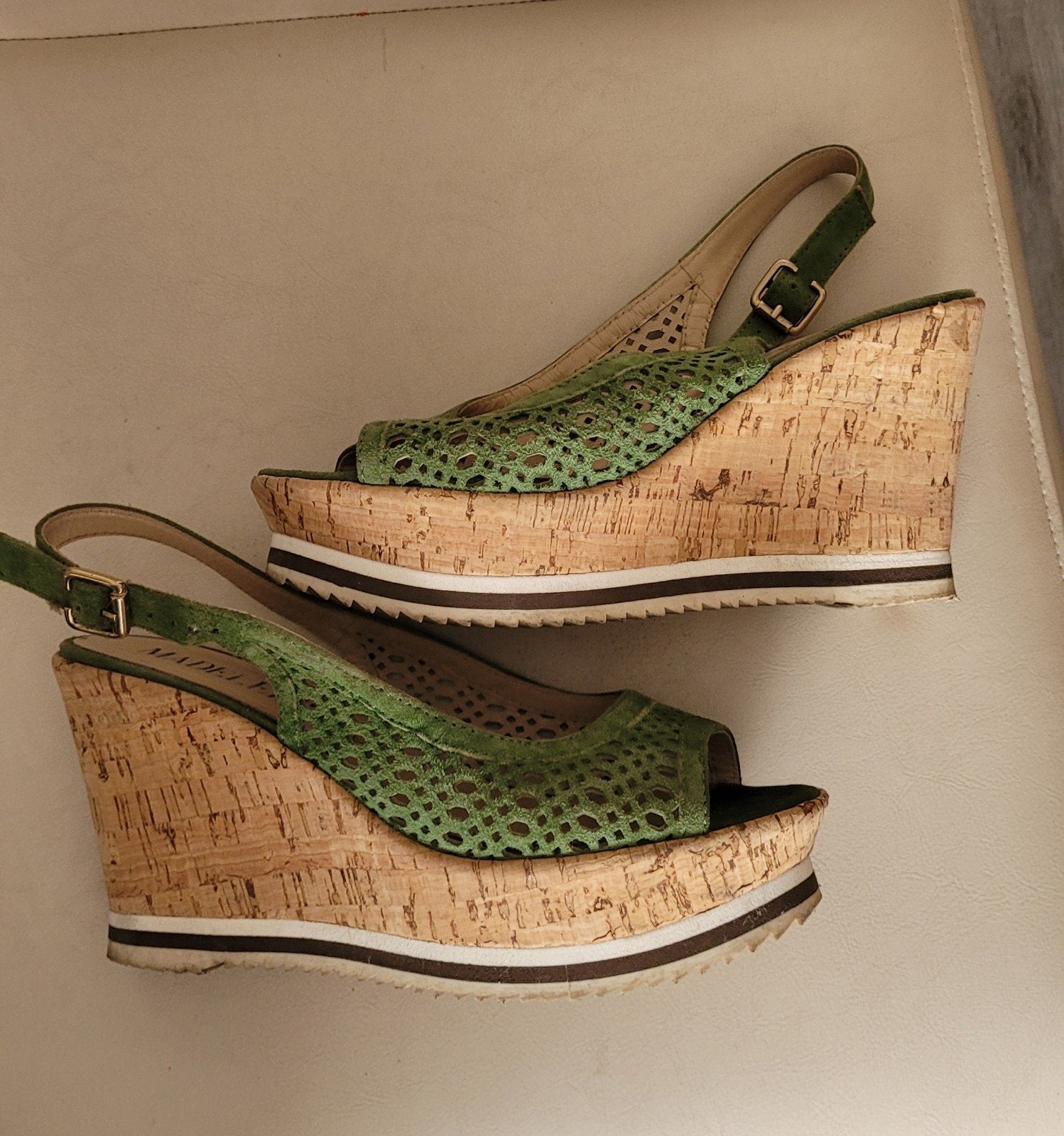 Maat 37, Zo goed als nieuw, Groen, Sandalen of Muiltjes, Ophalen of Verzenden