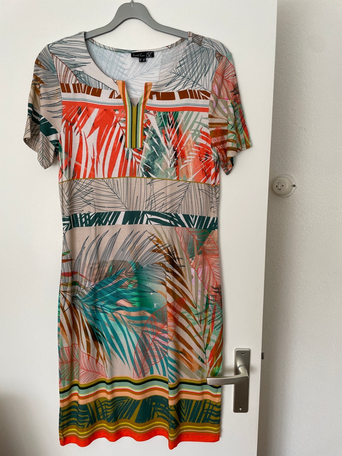 Smashed Lemon Jurk, maat 40, met Tropische Print - Maat L/40, Kleding | Dames, Jurken, Maat 38/40 (M), Meerkleurig, Ophalen of Verzenden