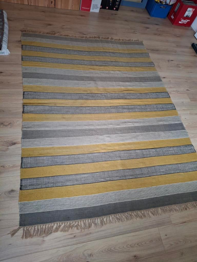 Sissy-Boy Homeland vloerkleed (180x240) van Jute, Huis en Inrichting, Stoffering | Tapijten en Kleden, Ophalen, Gebruikt, Grijs