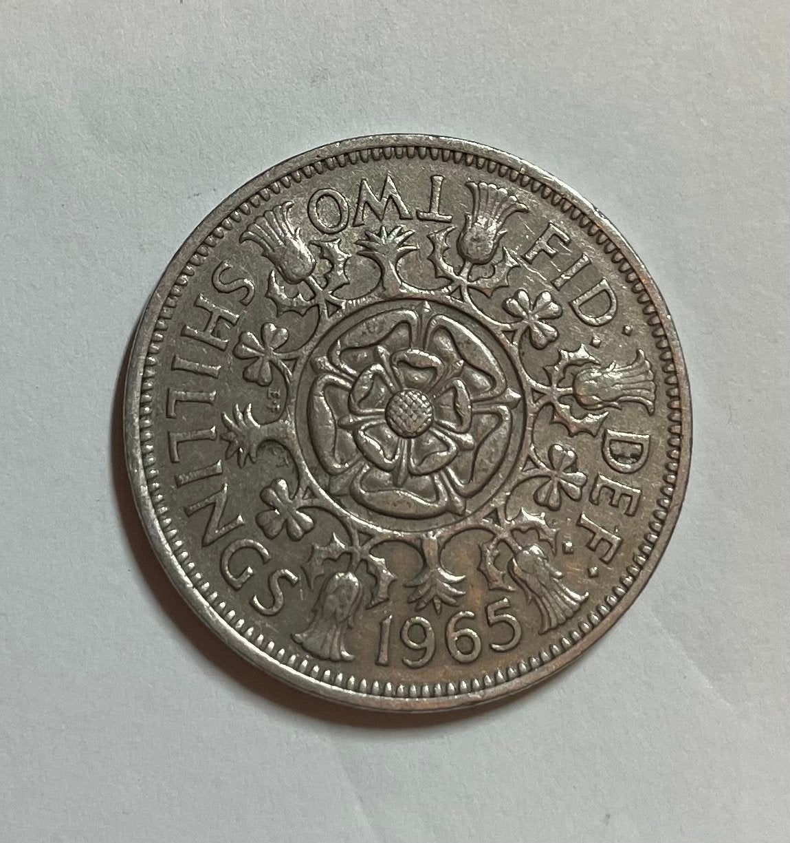 2 shilling Engeland 1965, Ophalen of Verzenden, Overige landen
