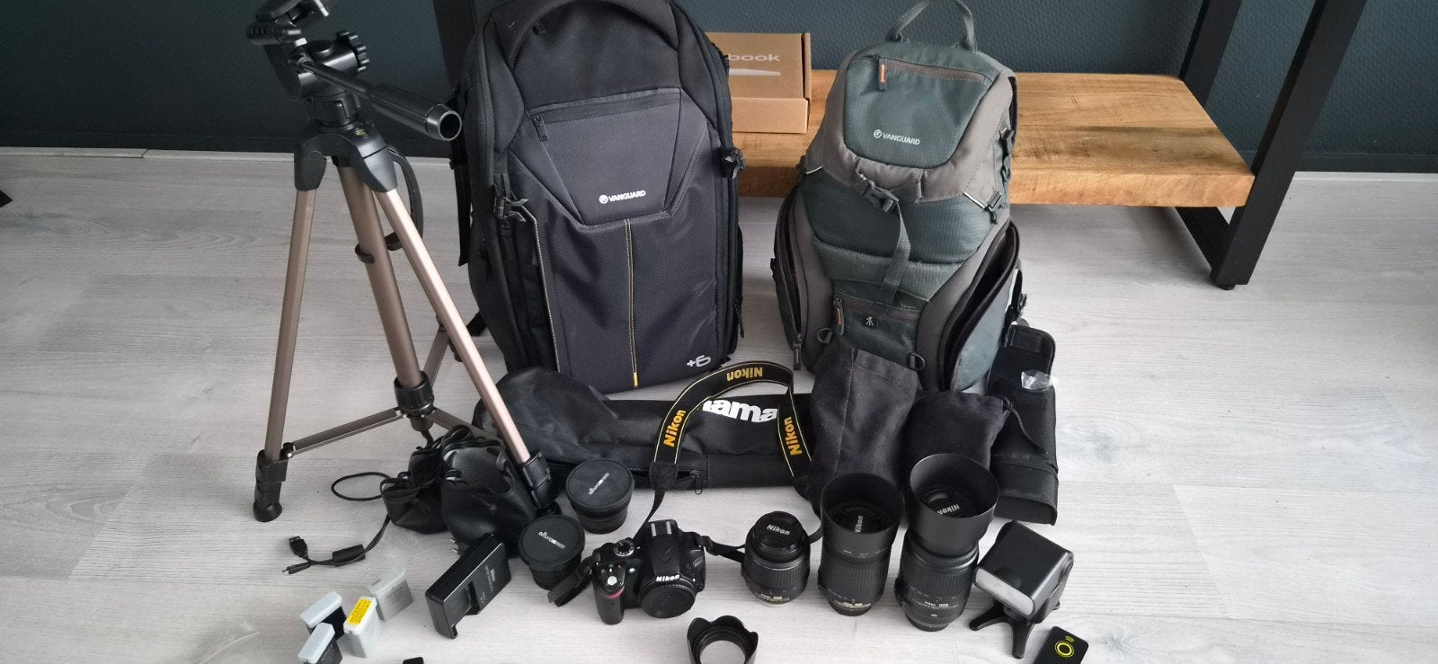 Complete Set NIKON D3200 spiegelreflexcamera, Ophalen, Zo goed als nieuw, Nikon, 8 keer of meer