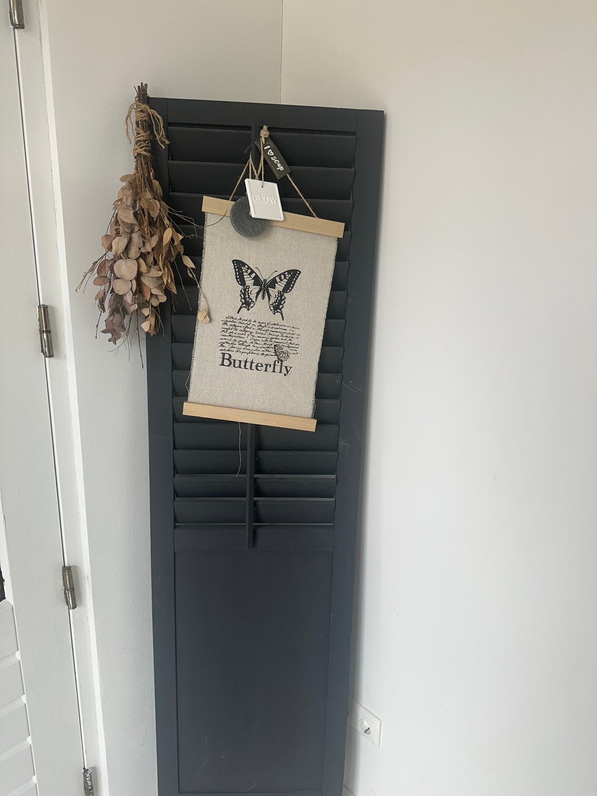 Decoratief luik louvredeur modern brocant of antiek look, Ophalen, Gebruikt, Wandhanger, Hout