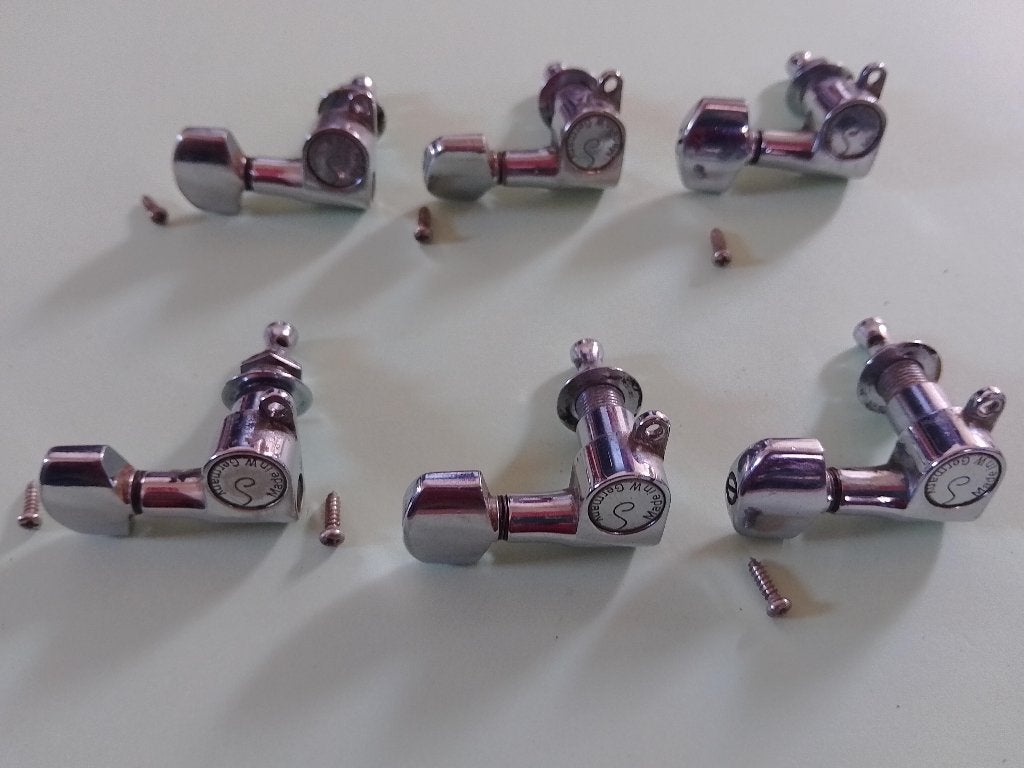 Schaller 6 in rij vintage mini stemmechanieken, Muziek en Instrumenten, Ophalen of Verzenden, Gebruikt, Elektrische gitaar