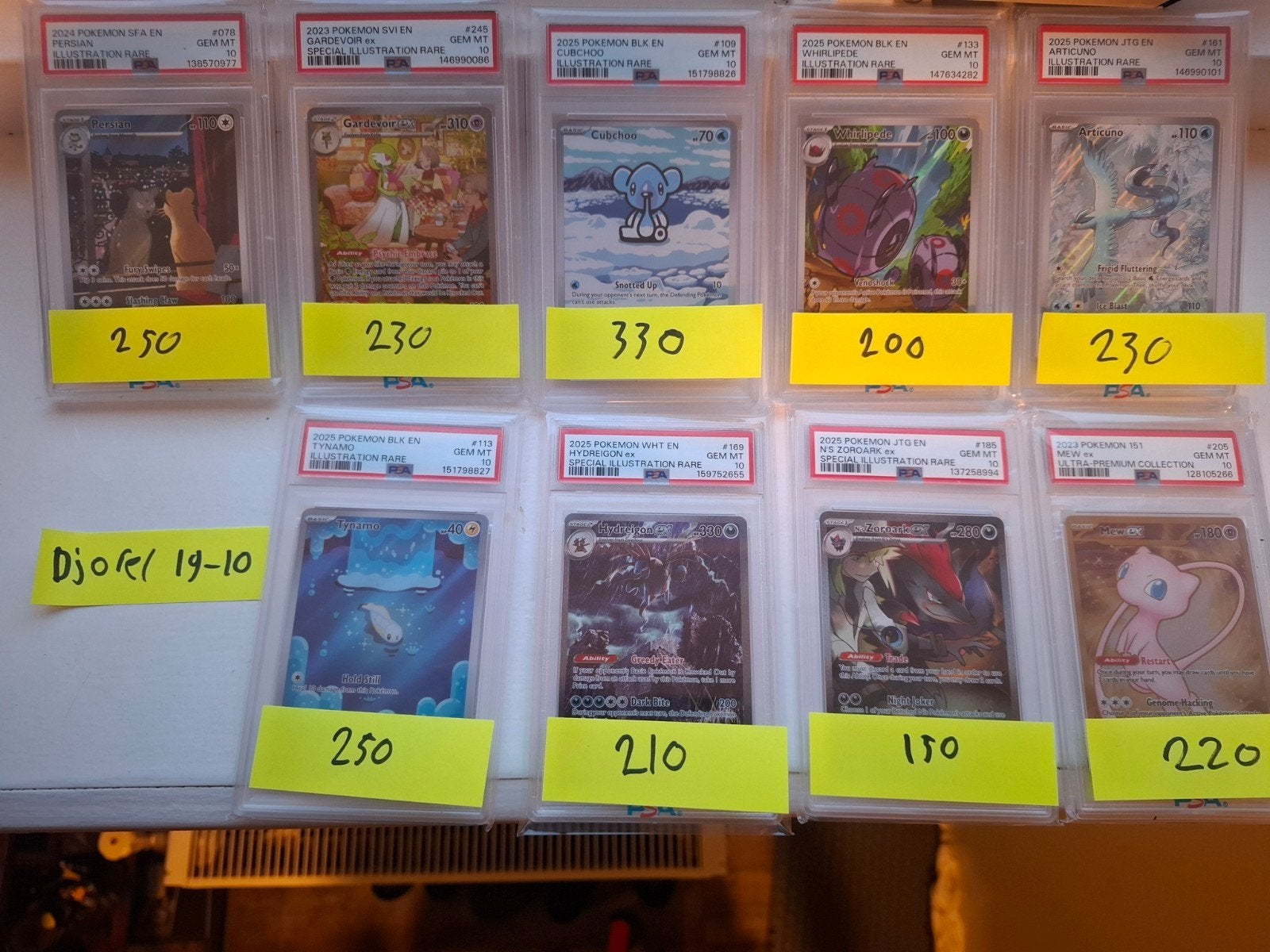 Diverse PSA Pokémon kaarten - Verschillende VASTE PRIJZEN, Ophalen of Verzenden, Zo goed als nieuw, Losse kaart