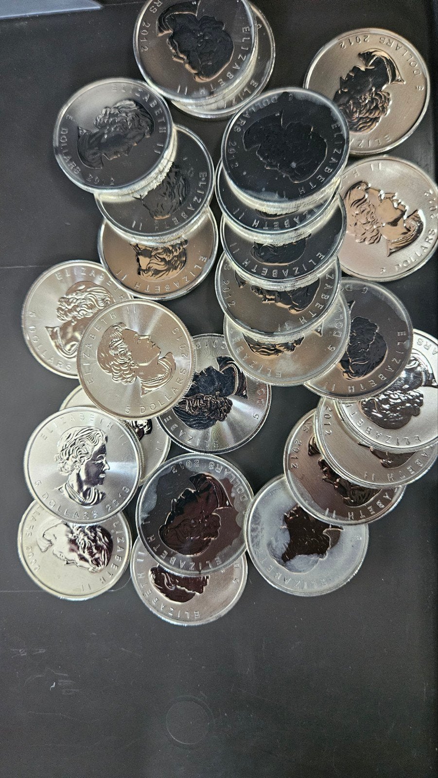 25 x 1 ounce maple leaf, Ophalen of Verzenden, Zilver