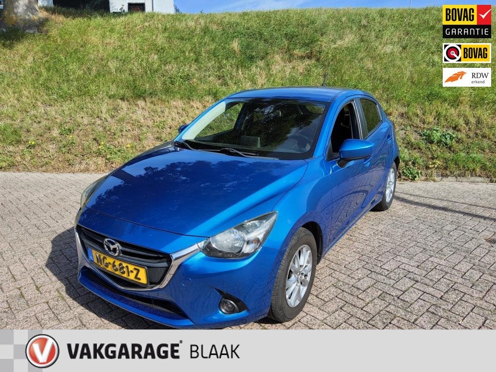 Mazda 2 1.5 Skyactiv-G TS incl 12 MND BOVAG Garantie, Auto's, Voorwielaandrijving, Gebruikt, 4 cilinders, Blauw
