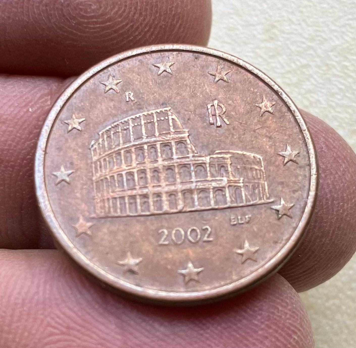Italiaanse 🇮🇹 5 cent muntje uit 2002, Ophalen of Verzenden, Italië