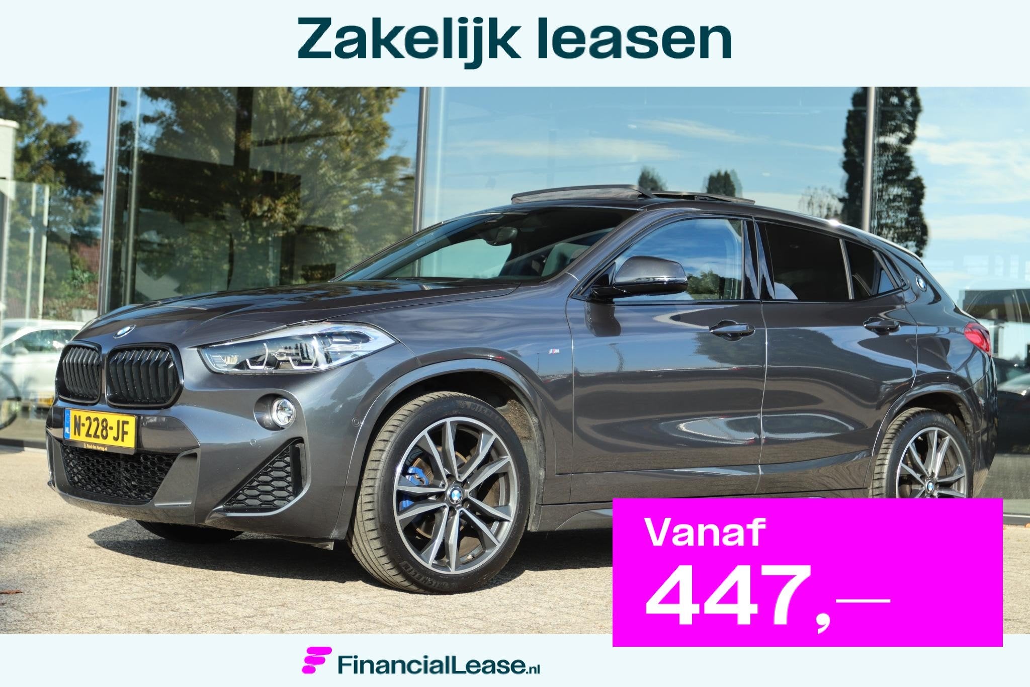 BMW X2 SDRIVE18I HIGH EXECUTIVE M-SPORT | PANO | LED | ALCAN, Gebruikt, Euro 6, 3 cilinders, 1390 kg