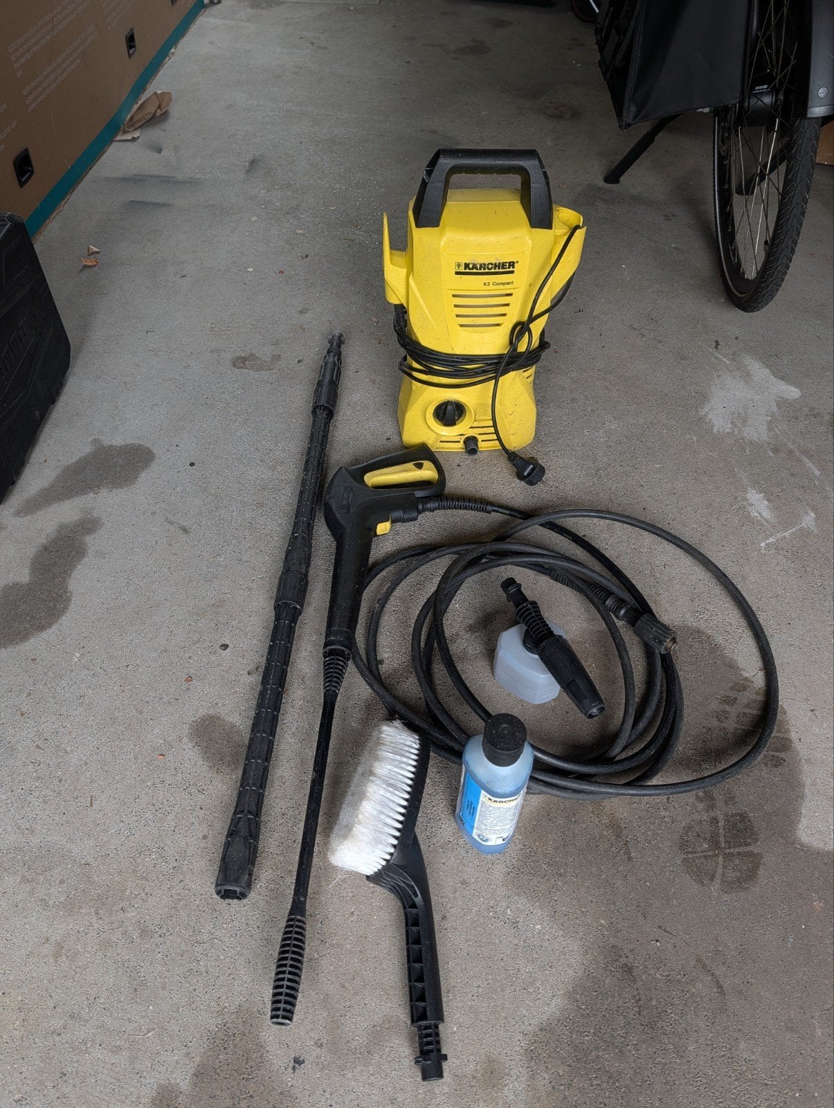 Kärcher K2 Compact hogedrukreiniger met accessoires, Ophalen, Gebruikt, Elektrisch, Kärcher