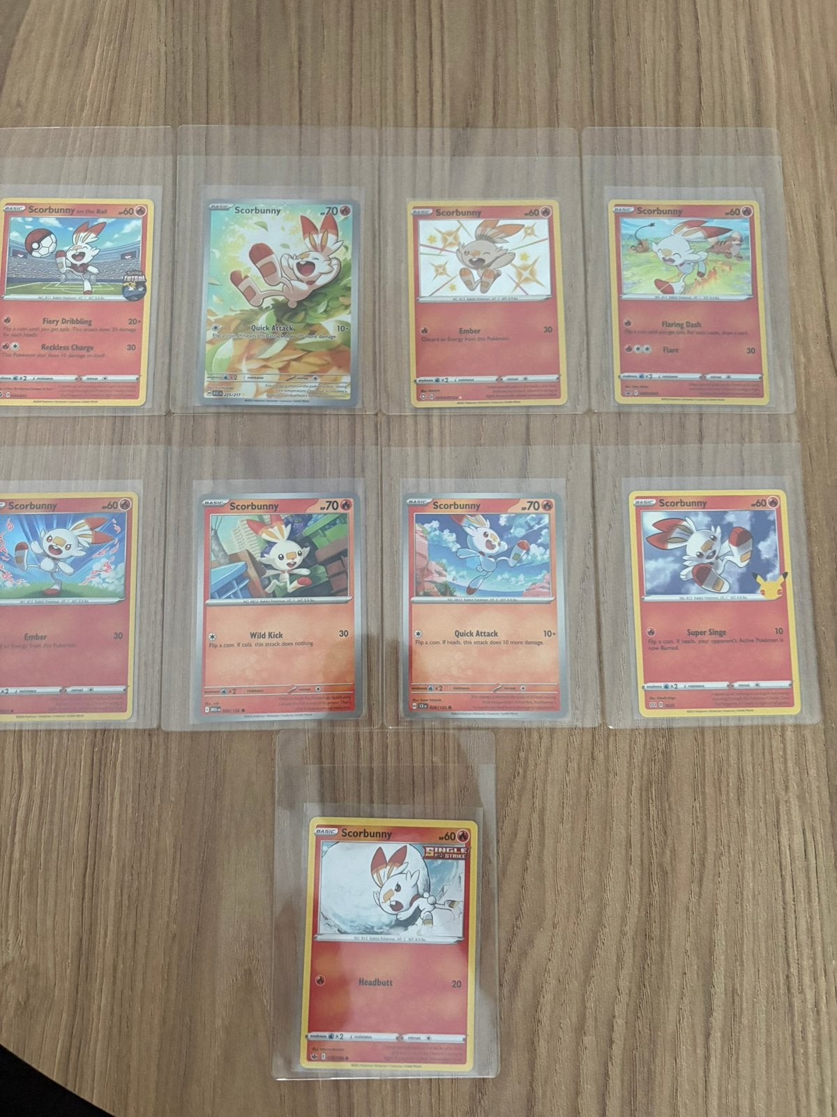 Pokemon Scorbunny kaarten (on the ball), Ophalen of Verzenden, Nieuw, Meerdere kaarten, Foil