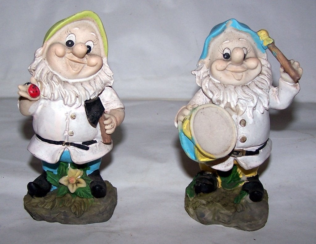 Set van 2 Dwergen. Keramiek. H. 12cm. Nwst., Ophalen of Verzenden, Zo goed als nieuw, Fantasy