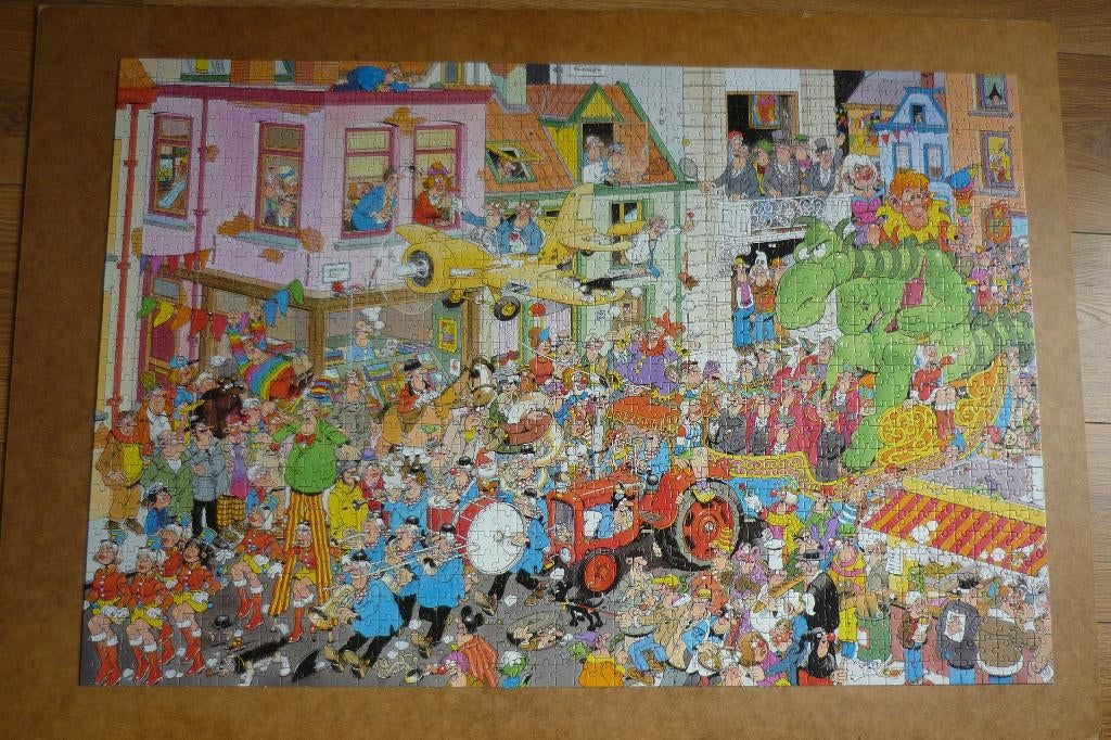 Oude Jumbo Jan van Haasteren '' CARNAVAL '' 1500 st., Hobby en Vrije tijd, Denksport en Puzzels, Ophalen of Verzenden, 500 t/m 1500 stukjes