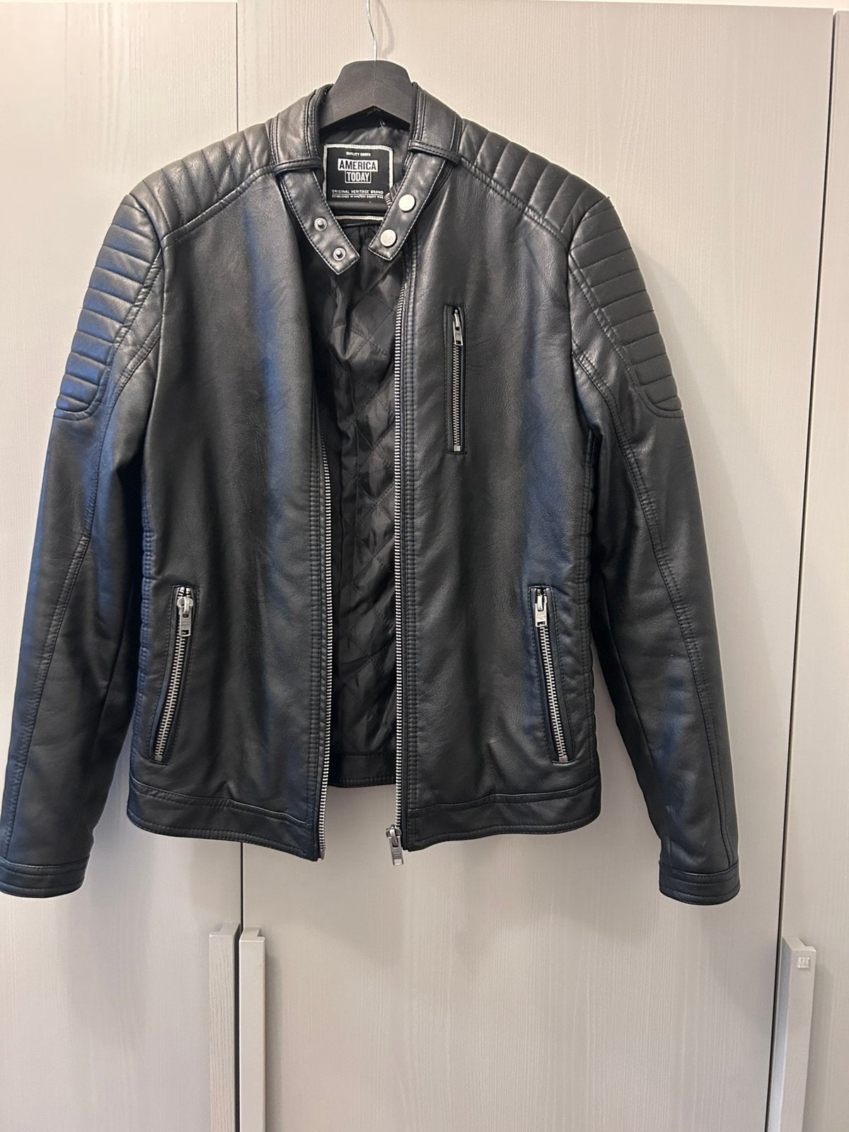 Leren jack America Today maat XS, Kleding | Heren, Ophalen of Verzenden, Nieuw, Maat 46 (S) of kleiner, Zwart