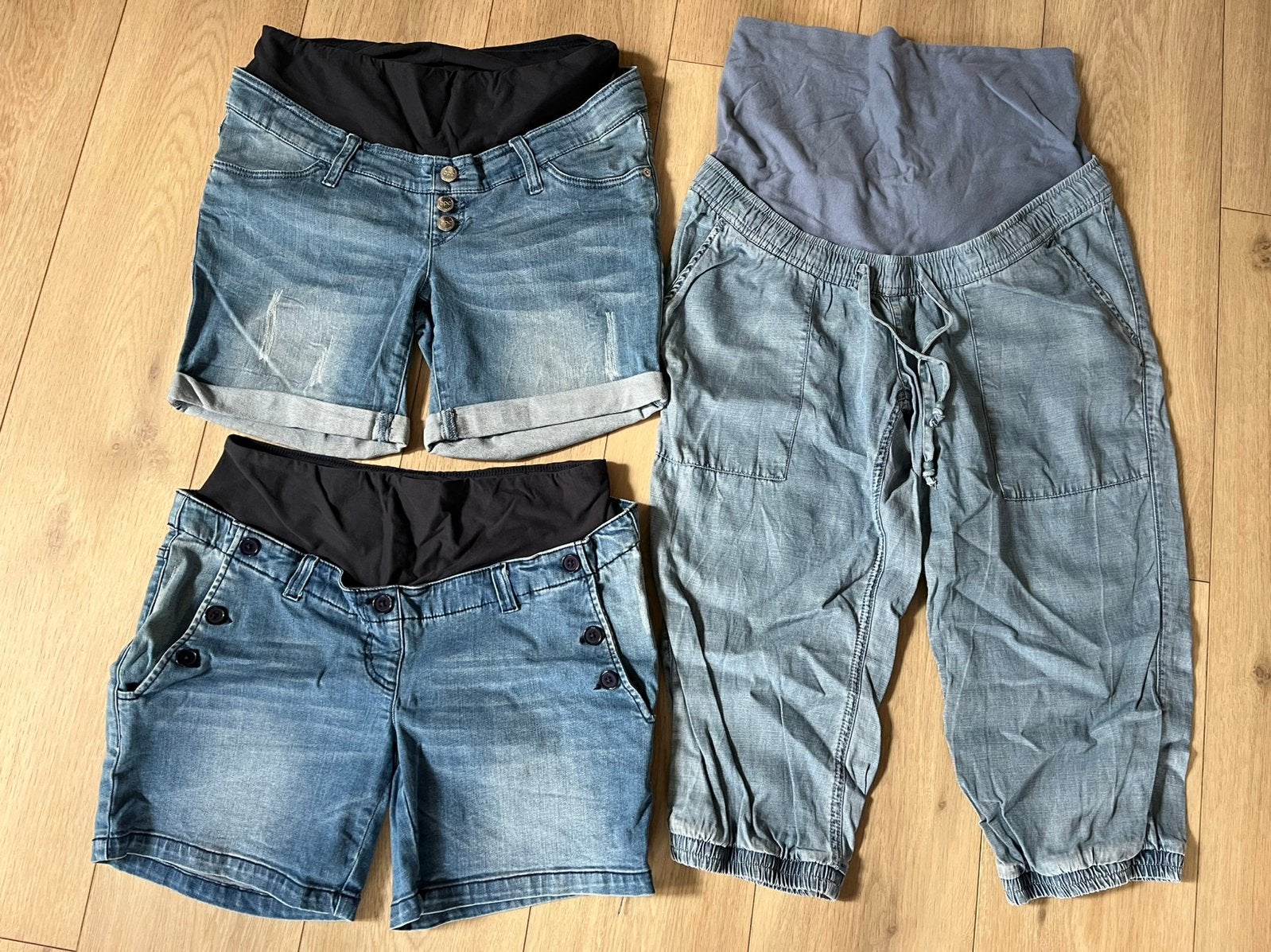 3 x korte broek/short zwangerschaps broek mama bpc maat 40, Kleding | Dames, Maat 38/40 (M), Blauw, Ophalen of Verzenden, Zo goed als nieuw