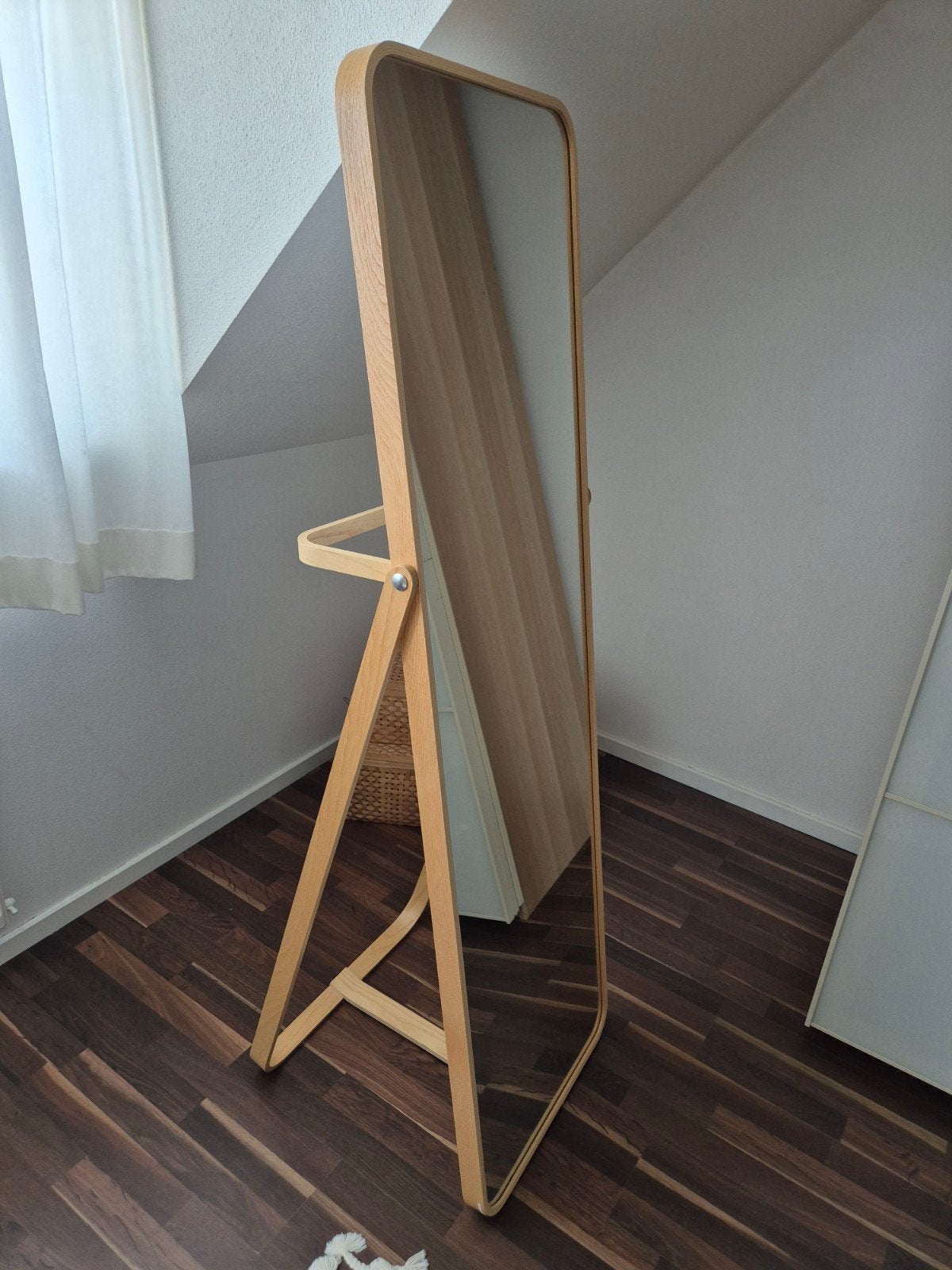 IKEA IKORNNES staande spiegel, essen, zo goed als nieuw, Ophalen, Minder dan 50 cm, Zo goed als nieuw, 150 tot 200 cm