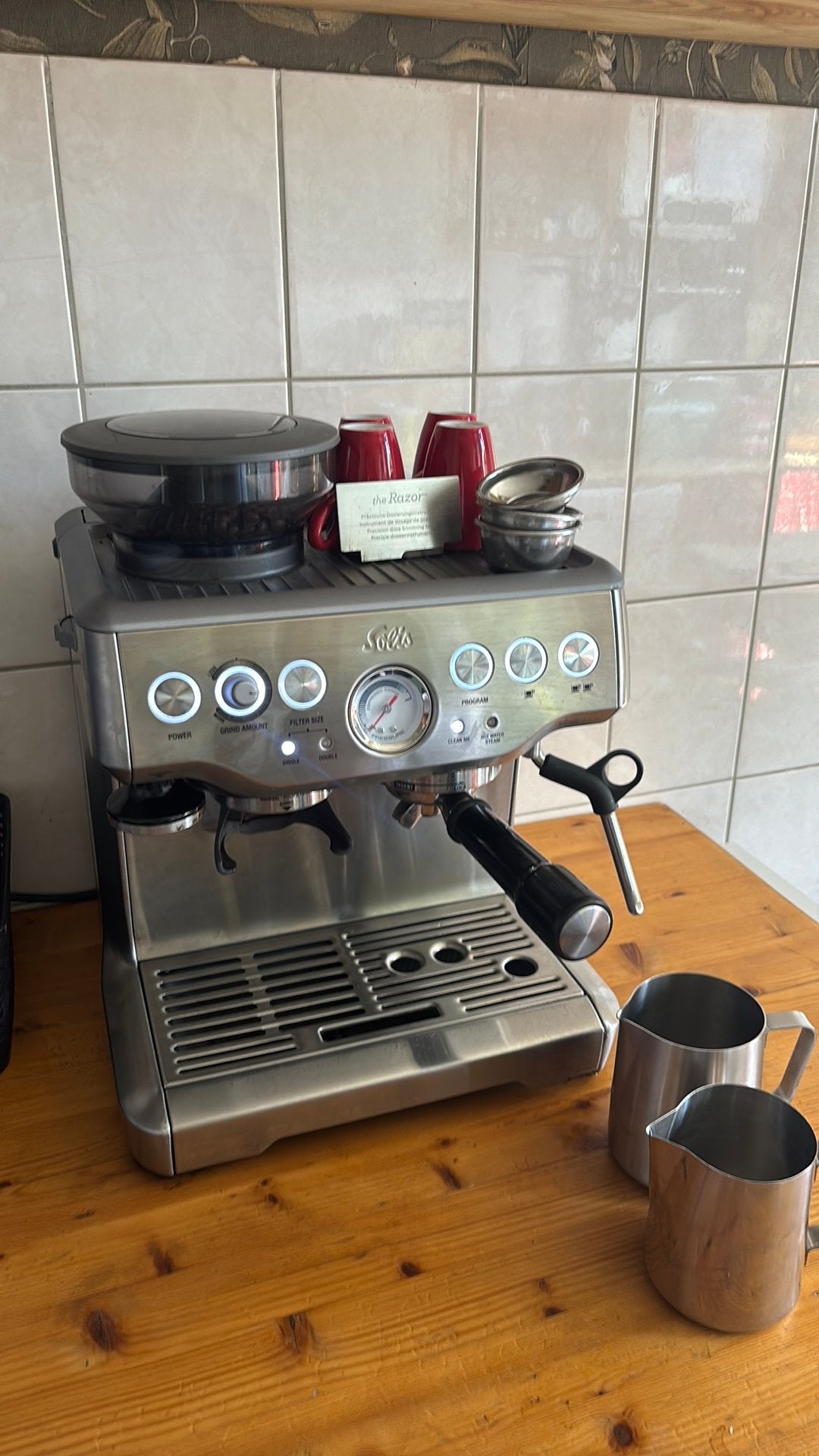Solis Grind & Infuse Pro (de Sage Barista Express), Ophalen, Zo goed als nieuw, Espresso apparaat