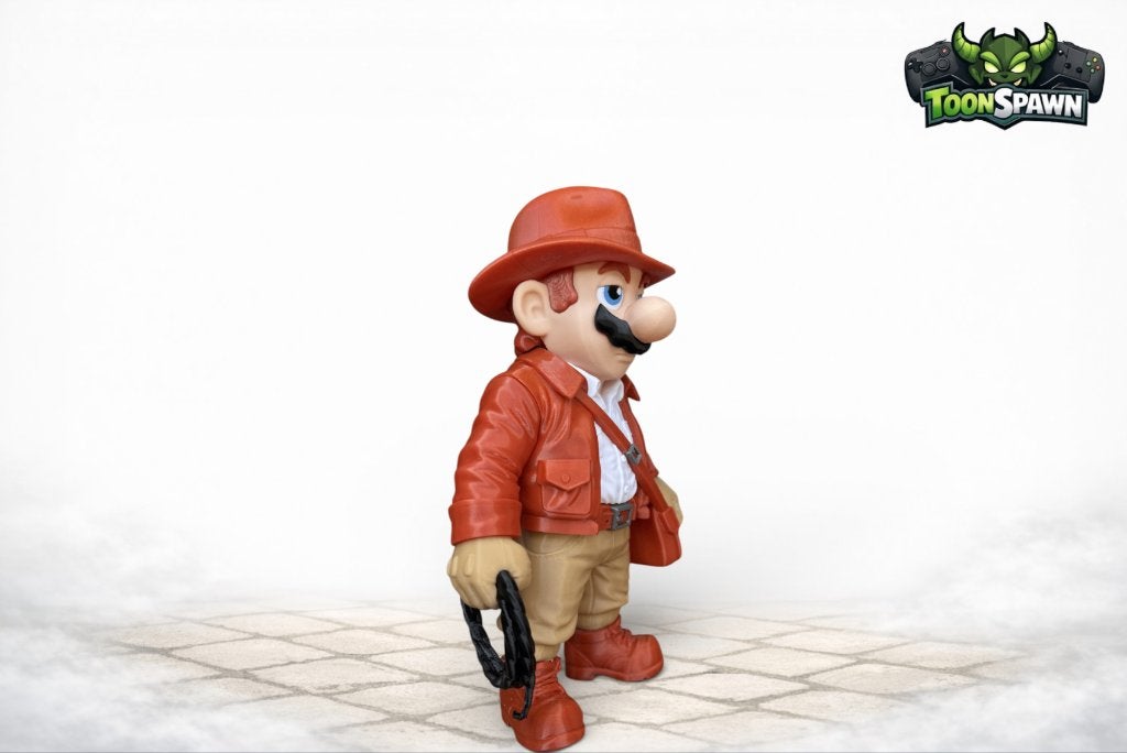 Indiana Mario – Indiana Jones X Super Mario Mash‑up – 30 cm, Ophalen of Verzenden, Nieuw, Overige typen