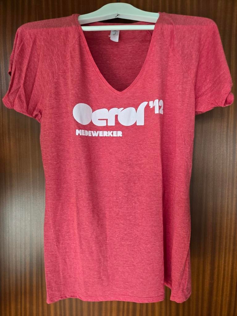 Oerol t-shirt dames mt L rood 2012, Kleding | Dames, Maat 42/44 (L), Ophalen of Verzenden, Zo goed als nieuw, Korte mouw